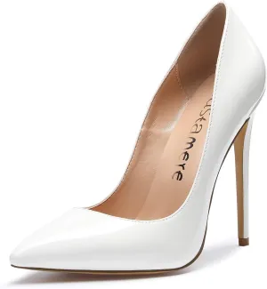 Castamere Women's High Heels Slip-On Pumps Pointy-Toe Elegant Stilettos Wedding Party Sexy Heel Shoes 12CM Heels Pump