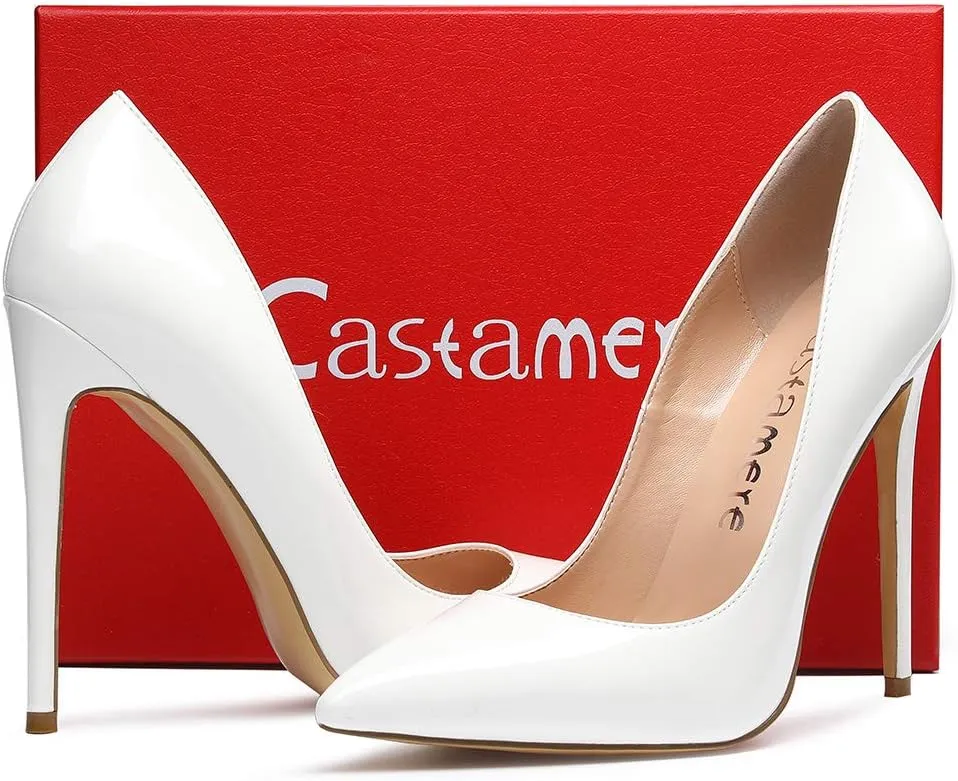 Castamere Women's High Heels Slip-On Pumps Pointy-Toe Elegant Stilettos Wedding Party Sexy Heel Shoes 12CM Heels Pump