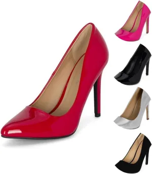 Chariot & Co: Mall- Womens Closed Toe High Heels Dress Pointed Toe Wedding Stiletto Pump Shoes - 4" Heel