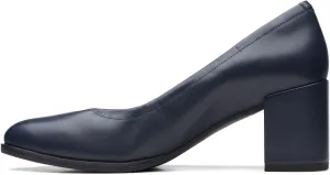 Clarks Unisex Freva55 Court Sneaker, Navy Leath, 10 US Women