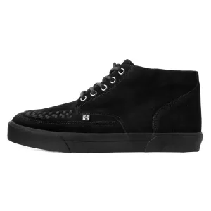 Creeper Sneaker Mid Top Black Suede