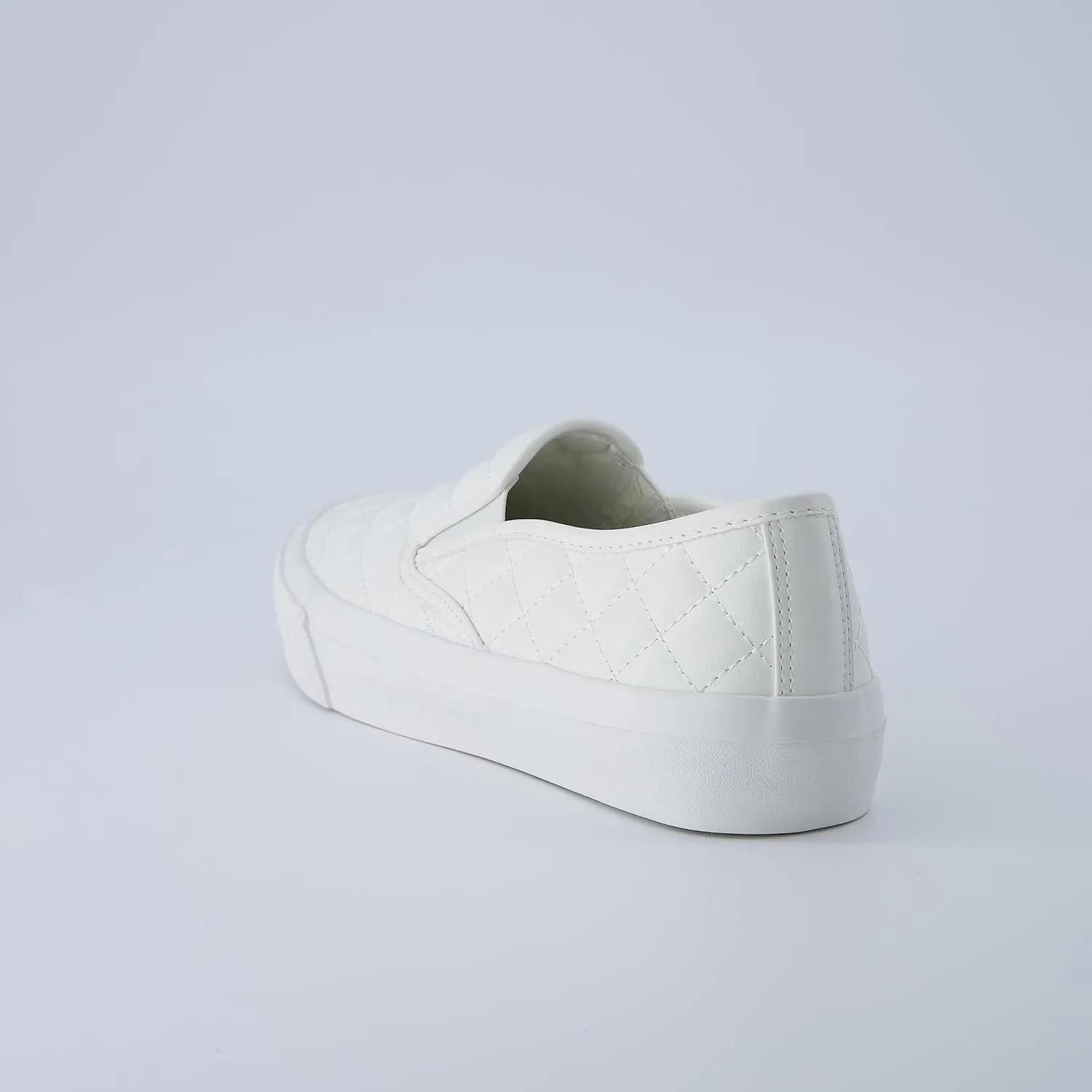 CUSHIONAIRE Faze Women’s Quilted Slip-On Sneaker – Faux Leather Casual Shoe with Memory Foam Insole & Rubber Outsole