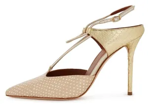 Daria Metallic-Paneled Member-exclusive Slingback Polka-Dot Malone Elaphe Special price Dress Pumps Souliers