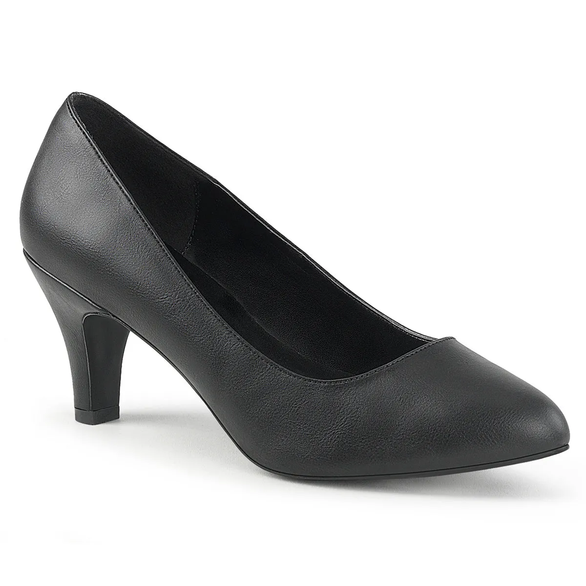DIVINE-420 - Blk Faux Leather