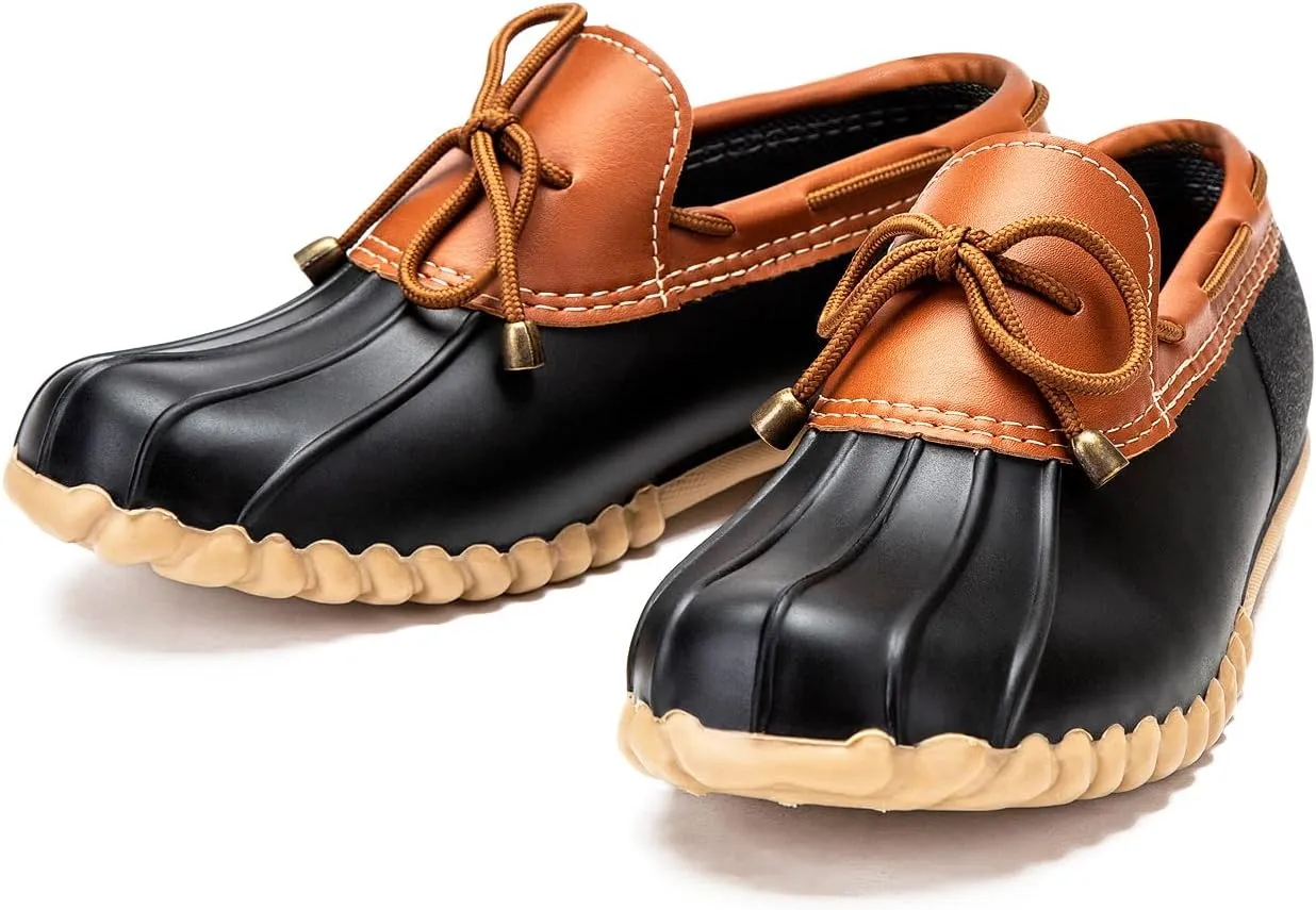 DKSUKO Snow Women's Waterpoof Loafer Shoes Slip On Flat Duck Shoe