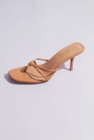 Double Strap Thong Kitten Heel Sandals