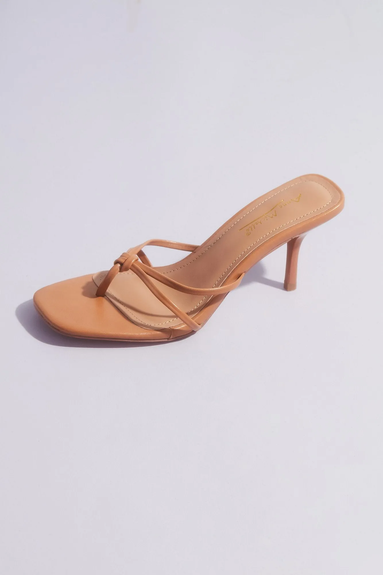 Double Strap Thong Kitten Heel Sandals