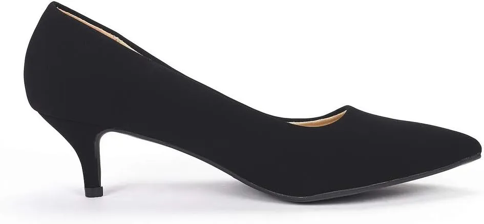 DREAM PAIRS Women's Pumps Kitten Heel Pointed Toe Shoes for Women Comfortable Office Work Dress Shoes