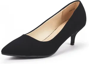DREAM PAIRS Women's Pumps Kitten Heel Pointed Toe Shoes for Women Comfortable Office Work Dress Shoes