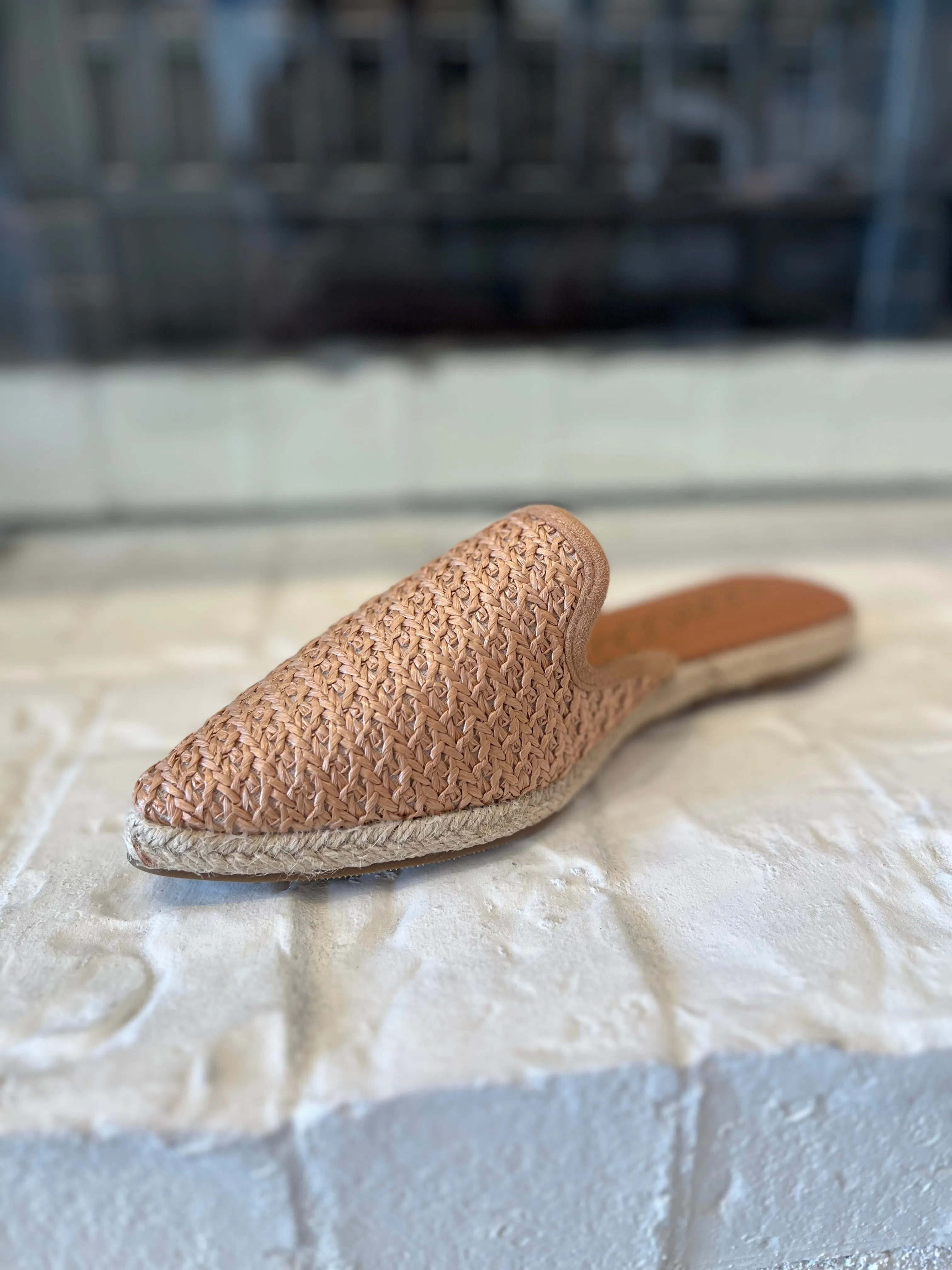 EAB Favorites Pointed Toe Raffia Mule