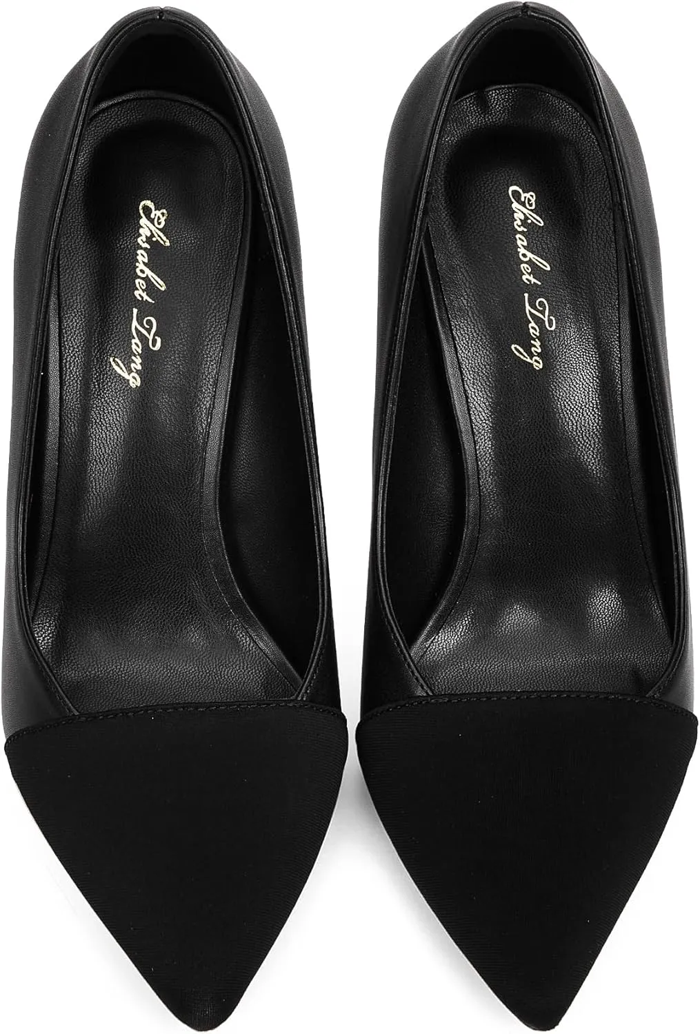 Elisabet Tang Women's High Heels Pumps Closed Pointed Toe Stiletto 4inch Heels Classic Office Special Dressy Wedding Pump Shoes