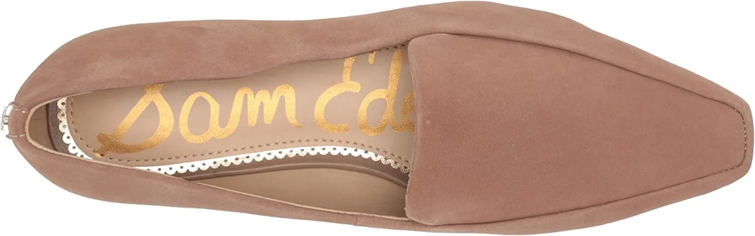Emelie Squared Toe Loafers Leather International delivery Praline Affordable Edelman Sam Dress On Slip Suede