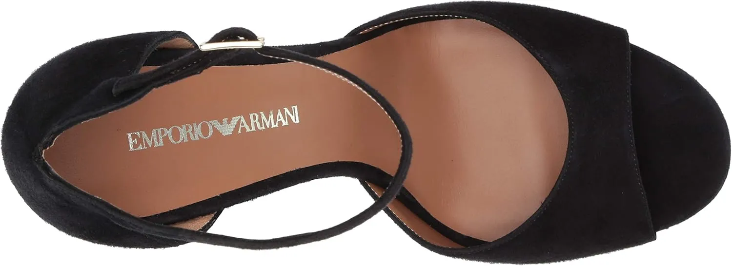 Emporio Armani Women's Suede Ankle Strap Pump