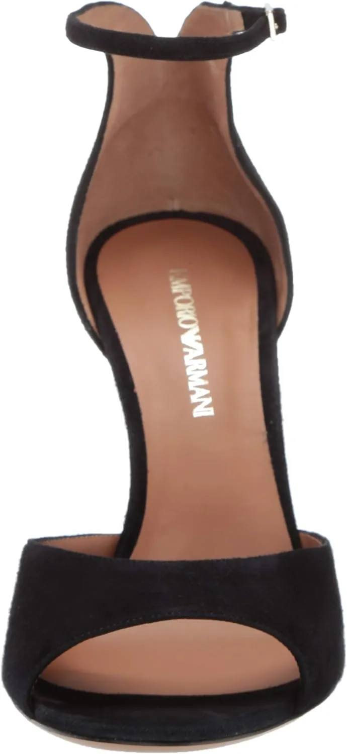 Emporio Armani Women's Suede Ankle Strap Pump