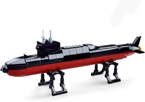 ENHANA Nuclear Submarine Building Blocks Model Toy,A 13.81 Inch Long Naval Nuclear Submarine Building Kit,Building Warship Suitable for Boys Over 6 Years Old Toys,269Pieces