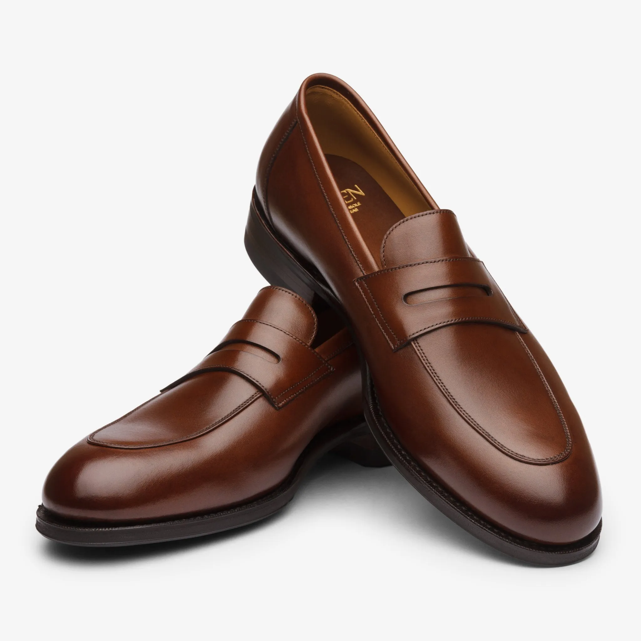 Folded penny loafer - Dark brown - Rufer Last