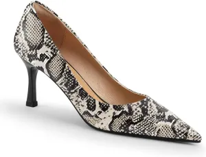 FOWT Simple Solid Croc-Embossed Pointed Toe Pumps Women Dressy Slip on Thin High Heels Sexy Shallow Party Evening Dance Shoes US Size 4-16