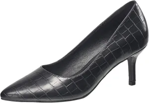 French Connection Kitten Heel Pumps for Women Closed Pointy Toe Slip-On Fashion Work Office Dress Shoes for Women