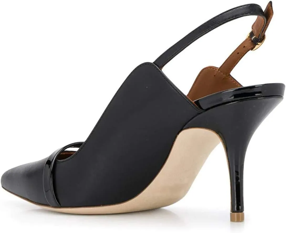 FSJ Women Classy Pointed Toe Thin High Heel Slingback Pump Office Prom Dress Shoes Size 4-15 US
