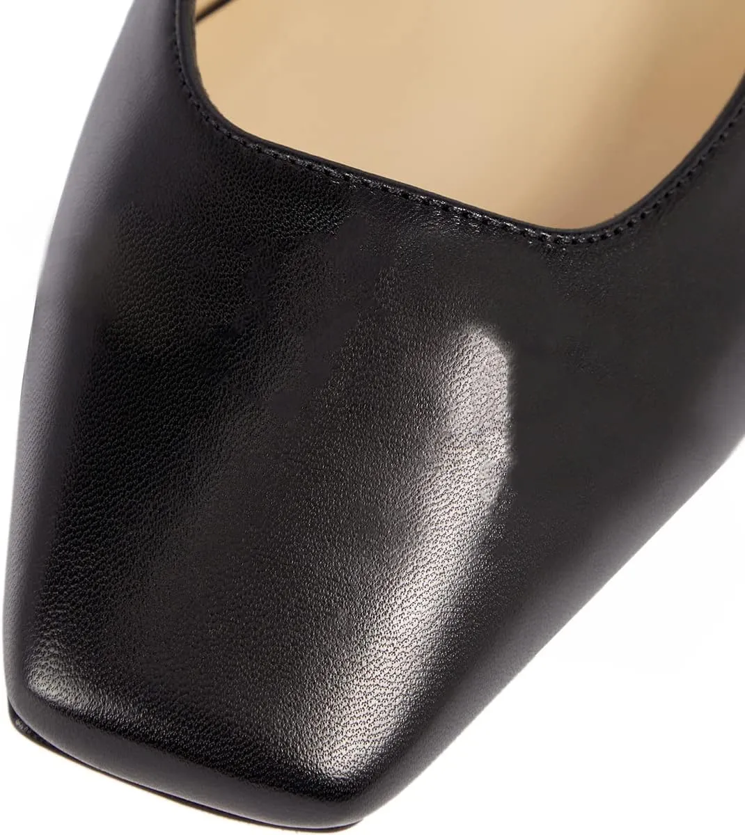 FSJ Women Retro Square Toe Slingback Sandals Comfortable Low Block Heel Pump Evening Office Shoes