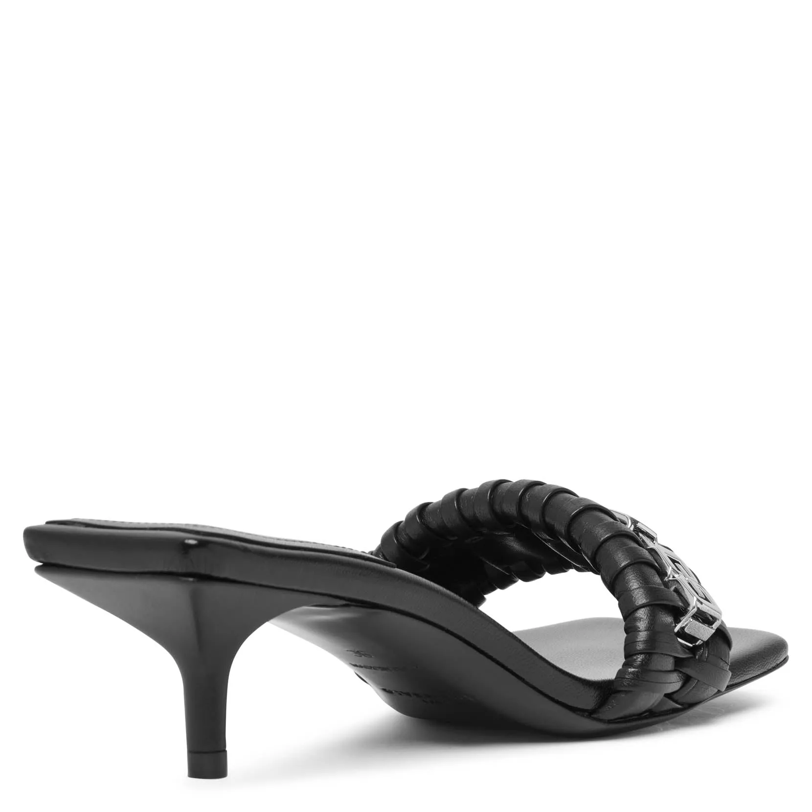 G woven 50 black mule sandals
