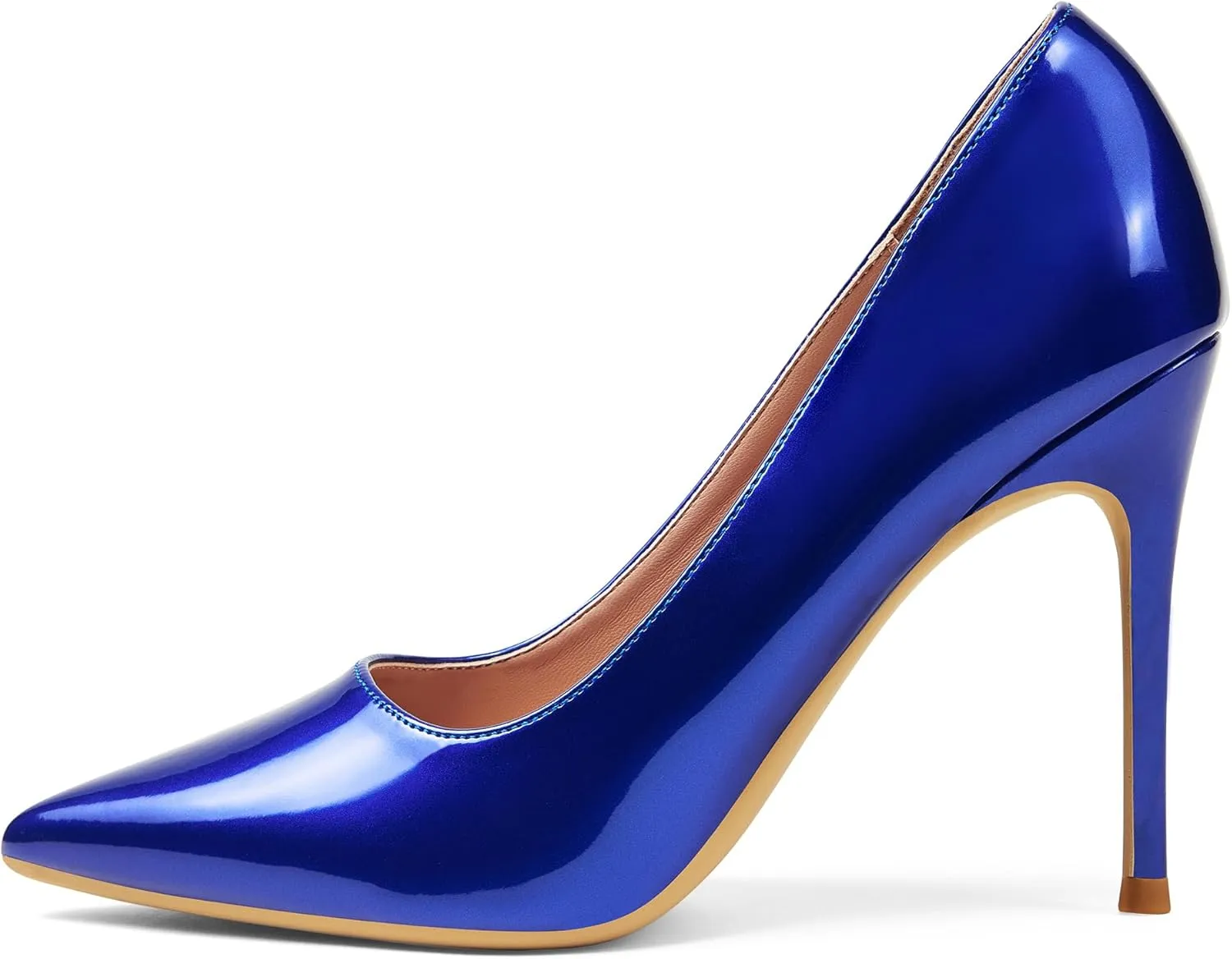 GENSHUO Women's Closed Toe Stiletto High Heels Dress 4 Inch Heeled Pointed Toe Party Homecoming Wedding Pump Shoes