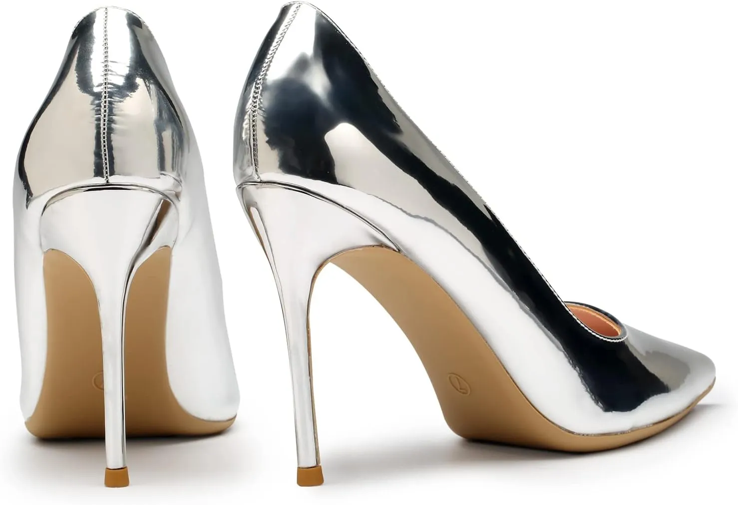GENSHUO Women's Closed Toe Stiletto High Heels Dress 4 Inch Heeled Pointed Toe Party Homecoming Wedding Pump Shoes
