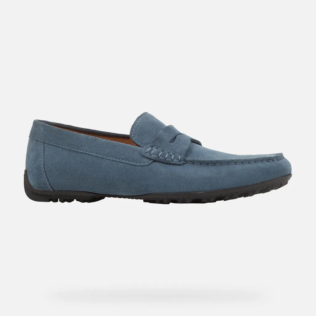 Geox Blue Kosmopolis Grip Suede Loafer
