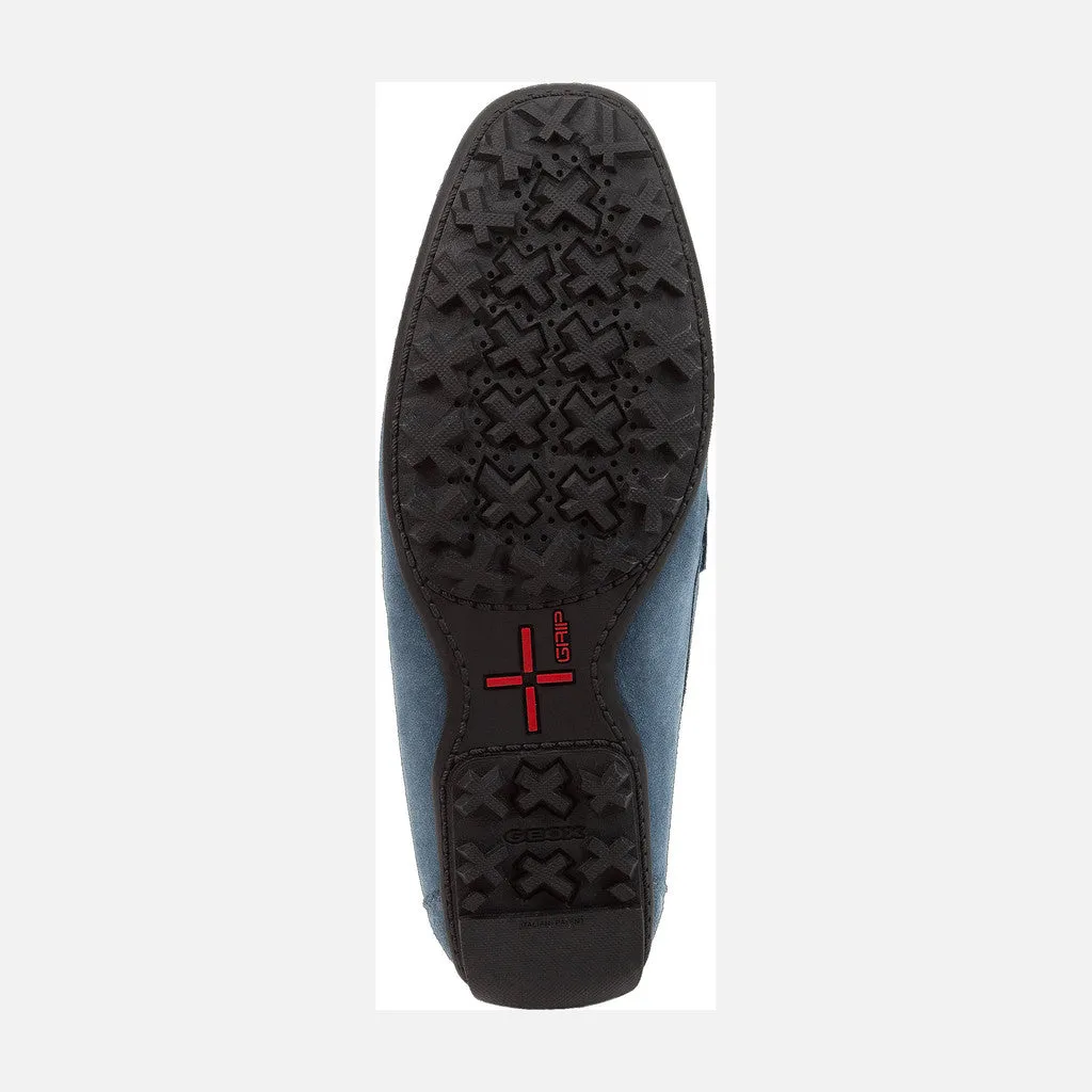 Geox Blue Kosmopolis Grip Suede Loafer