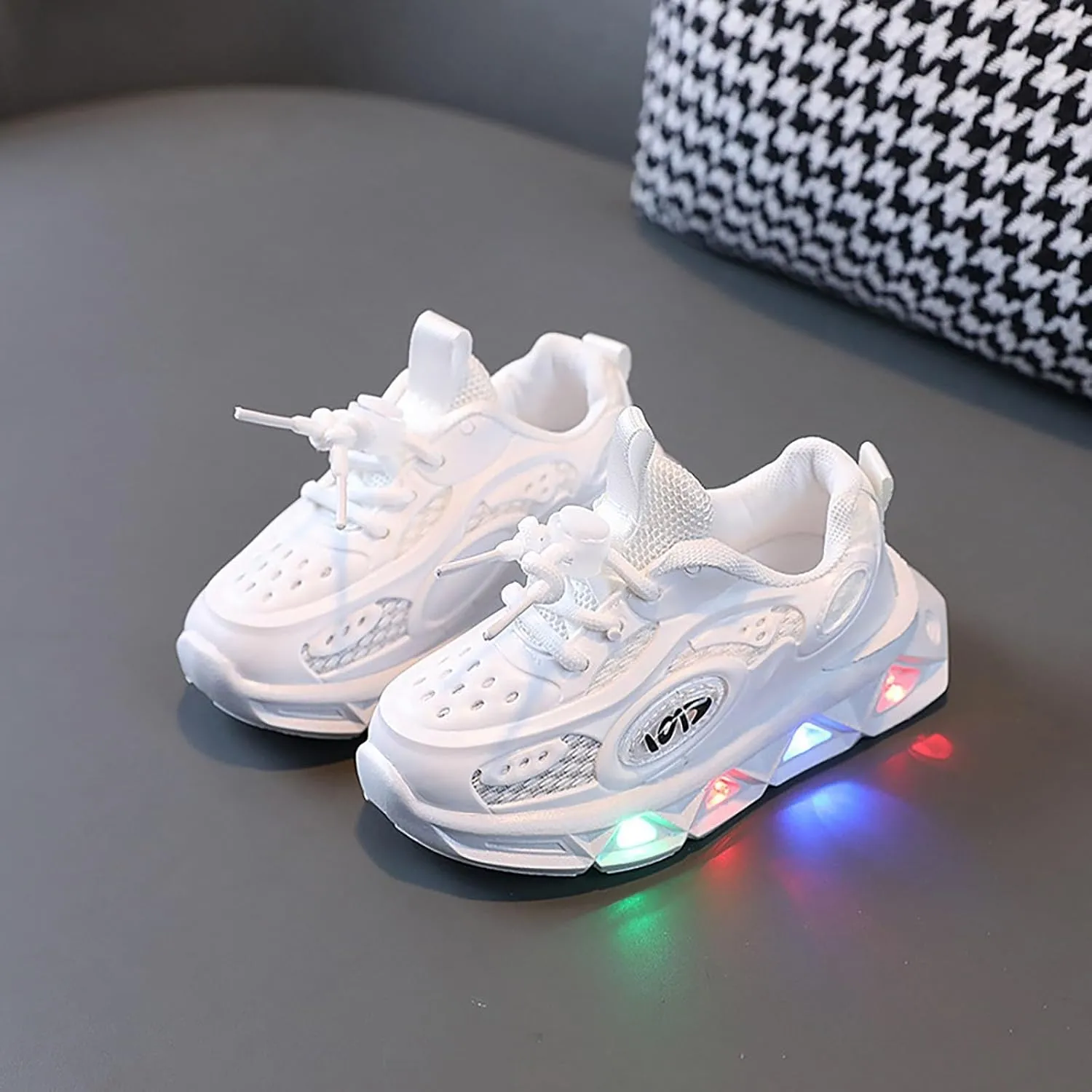Girls Glitter Sneakers Lightweight Kids Tennis Shoes with Hook and Loop for Toddler/Little Kid/Big Kid