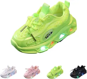 Girls Glitter Sneakers Lightweight Kids Tennis Shoes with Hook and Loop for Toddler/Little Kid/Big Kid