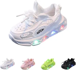 Girls Glitter Sneakers Lightweight Kids Tennis Shoes with Hook and Loop for Toddler/Little Kid/Big Kid