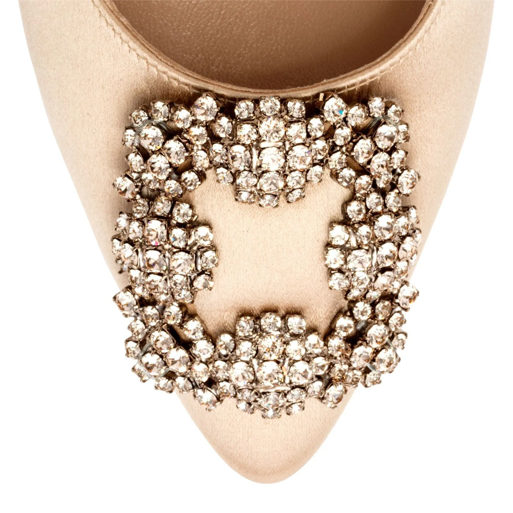 Hangisi 50 champagne satin pumps