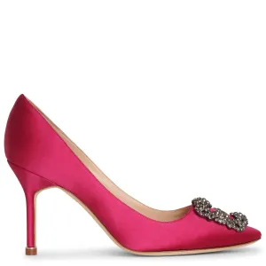Hangisi 90 dark pink satin pumps