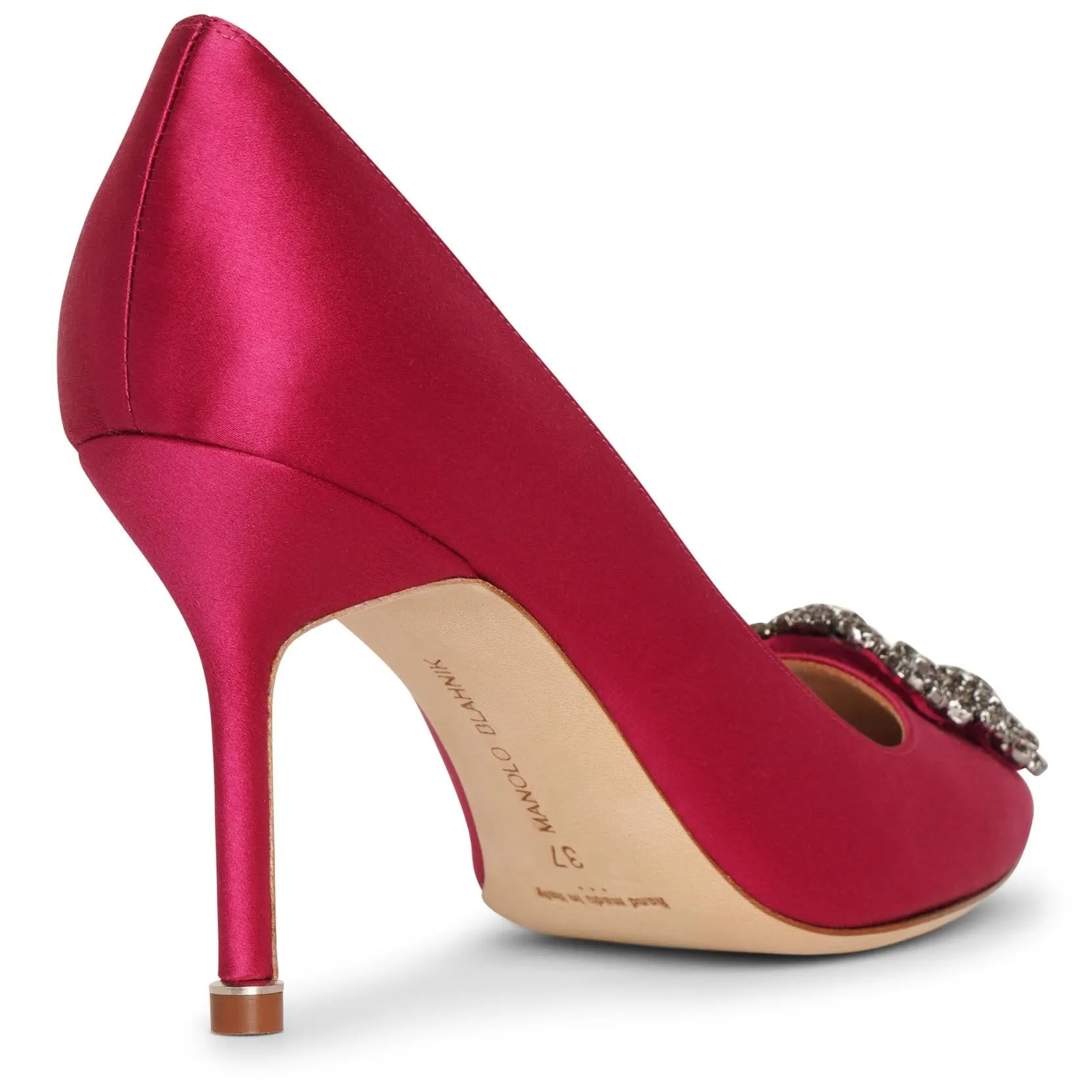 Hangisi 90 dark pink satin pumps