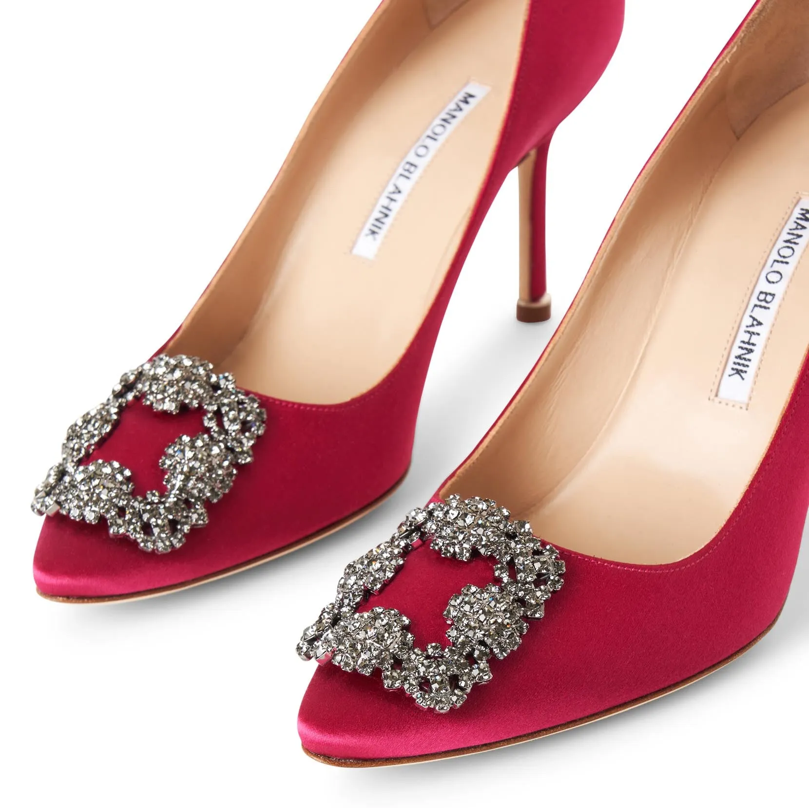 Hangisi 90 dark pink satin pumps