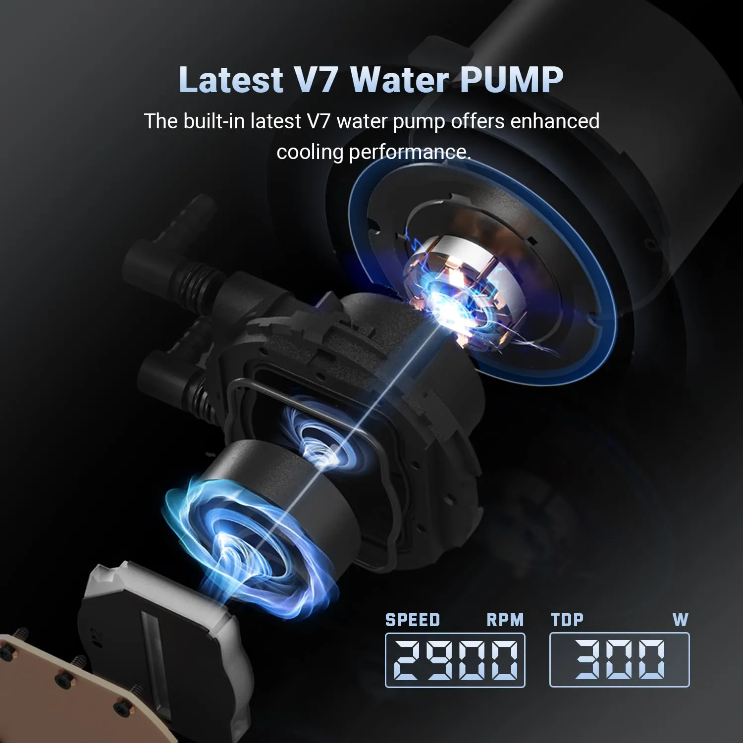 ID-COOLING FX240 PRO Liquid CPU Cooler for Desktop - 240mm AIO Cooler, 2 x 120mm High-efficient Fans, Special CD Pattern Pump Header, Intel & AMD Compatible
