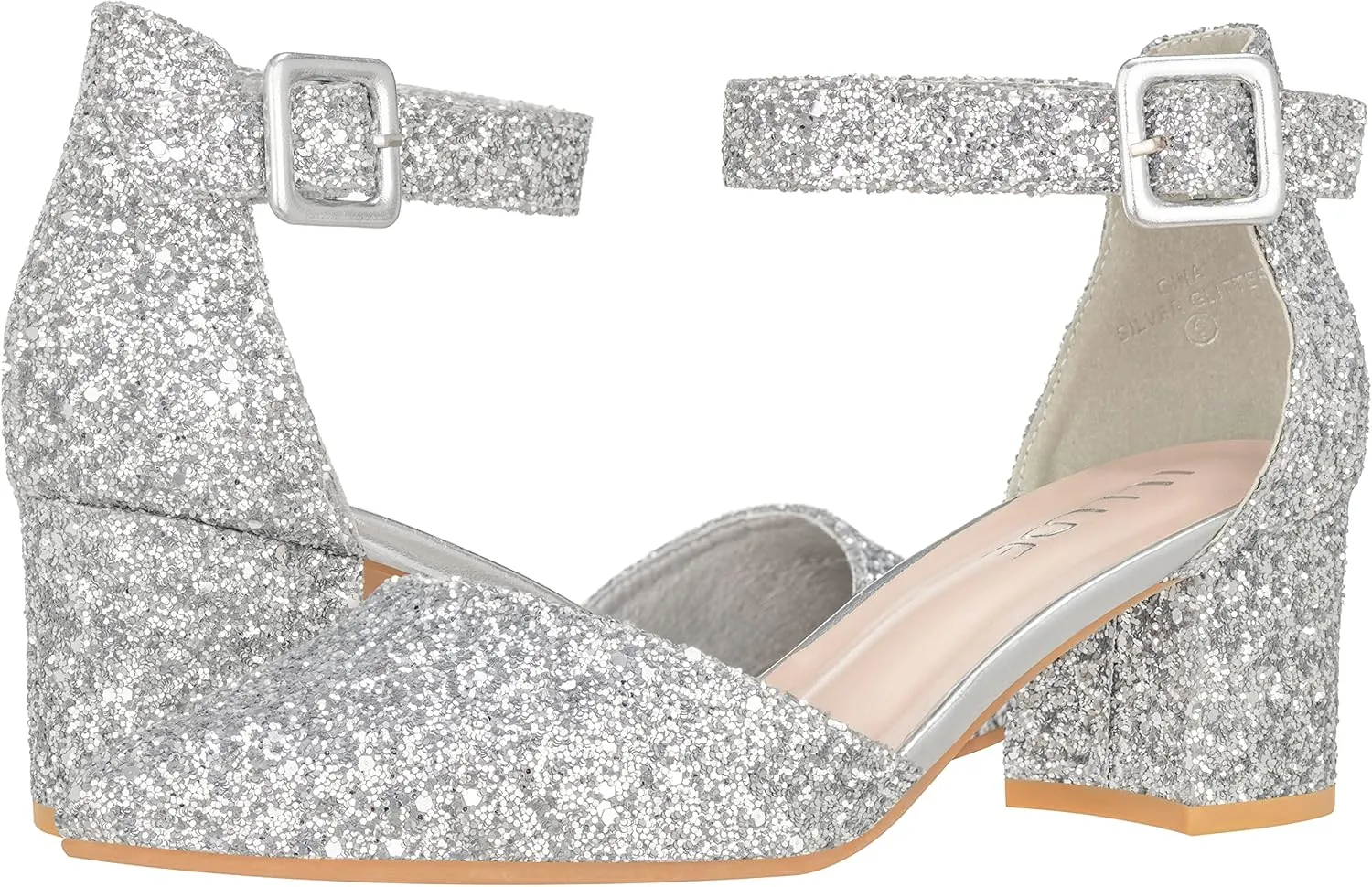 ILLUDE Women’s Heels Pointy Closed Toe Pump Ankle Strap Chunky Low Block Heels