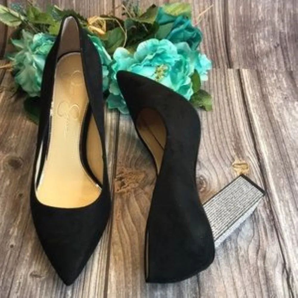 JESSICA SIMPSON Welles Embellished Heel Pumps 9.5M