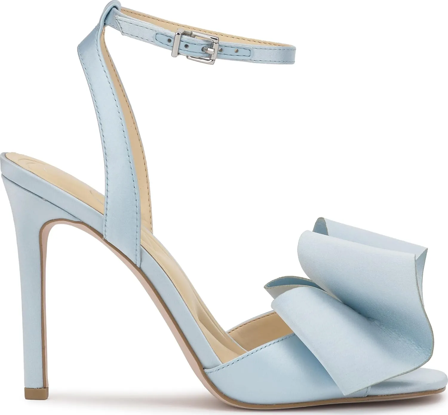 Jessica Simpson Womens Olivine Bow Satin Ankle Strap