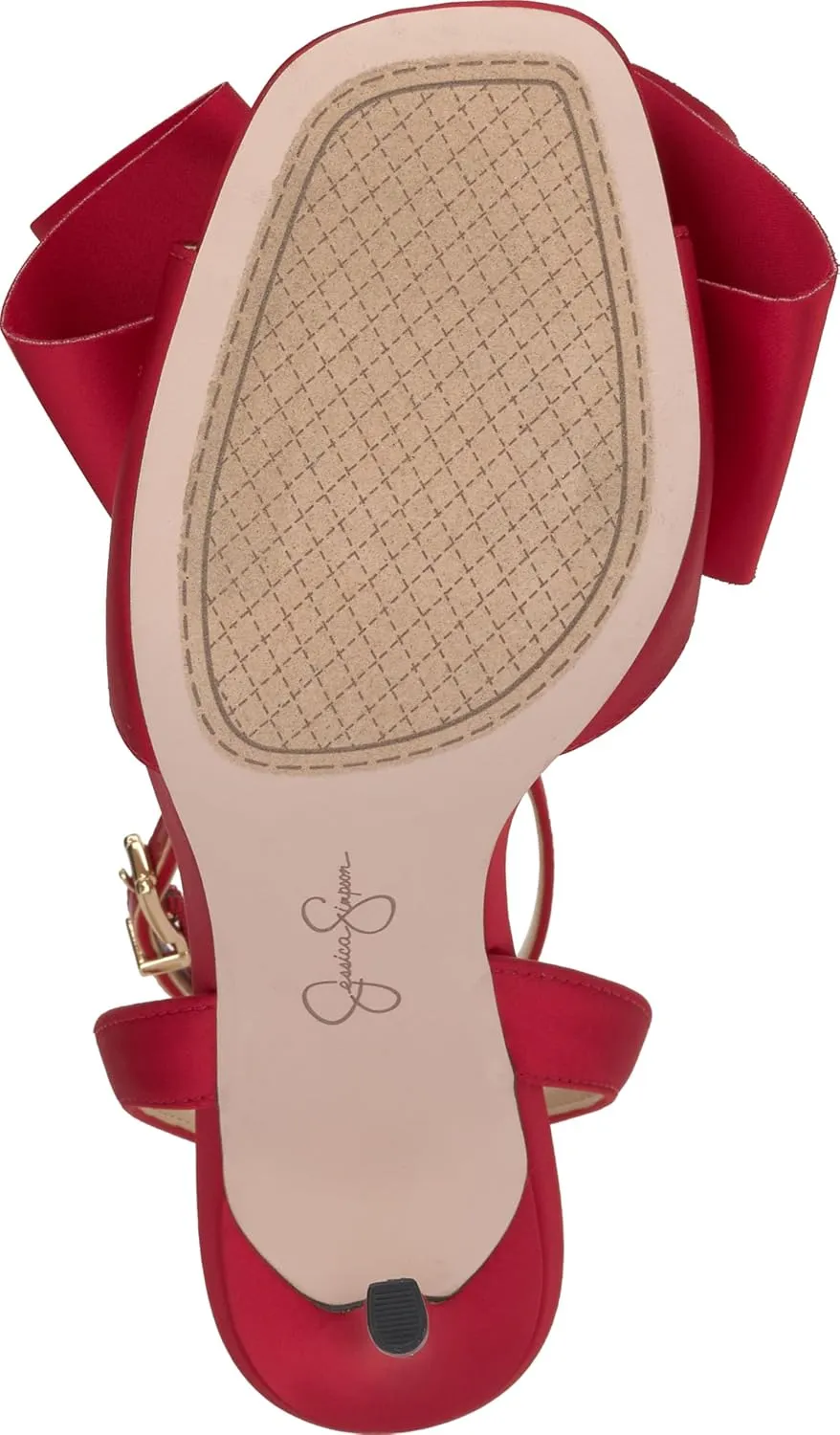 Jessica Simpson Womens Olivine Bow Satin Ankle Strap
