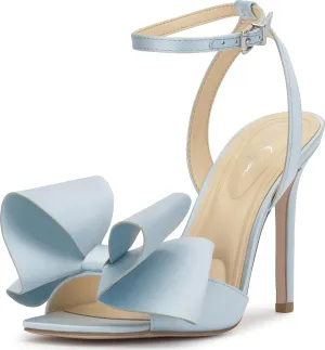 Jessica Simpson Womens Olivine Bow Satin Ankle Strap