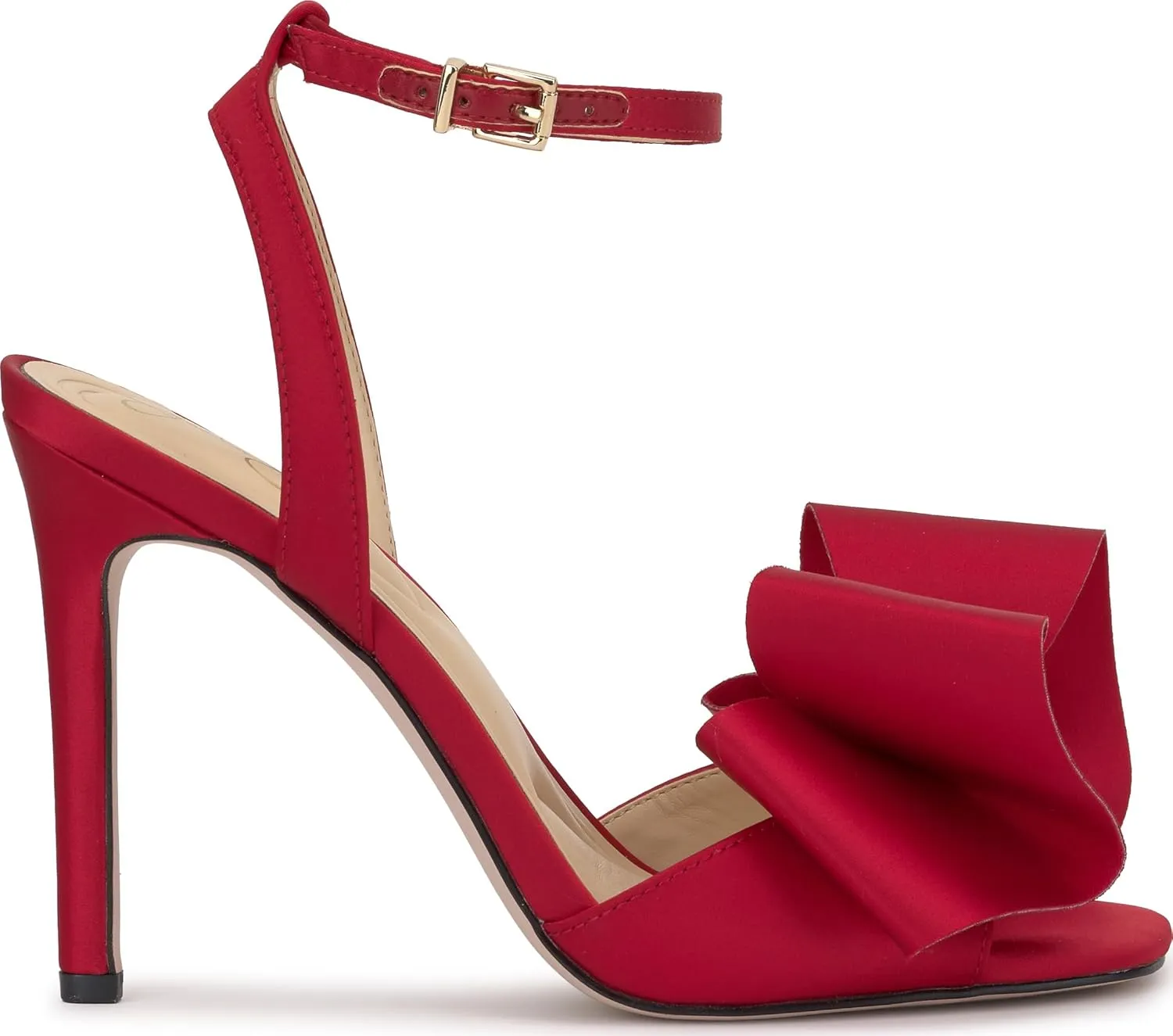Jessica Simpson Womens Olivine Bow Satin Ankle Strap