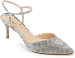 Jewel Badgley Mischka Georgina Pointed Toe Mid Heel