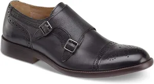 Johnston & Murphy Men's Fletcher Embossed Double Monk Cap-Toe Loafer