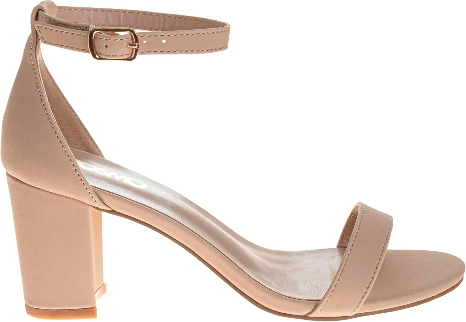 Josmo Women Dress Heel Pumps with Ankle Straps - Adult Fashion Dressy Open Toe Block Heel Shoes - Adult Sizes 6-10