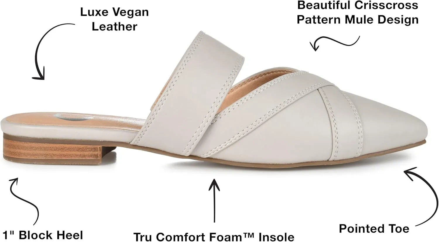 Journee Women's Comfort Foam Stasi Mule Flats