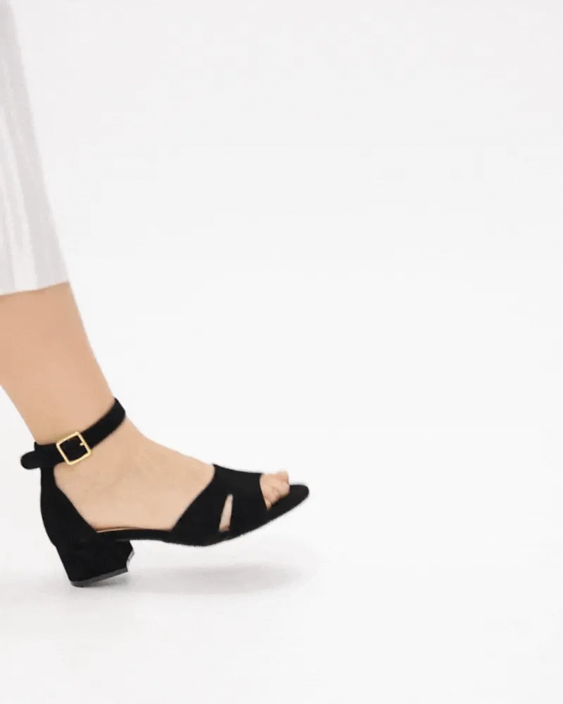 Kelly Block Heel Ankle Sandals