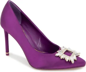 Kenneth Cole New York Women's QUINNLY Jewel Pump, Purple Satin, 11