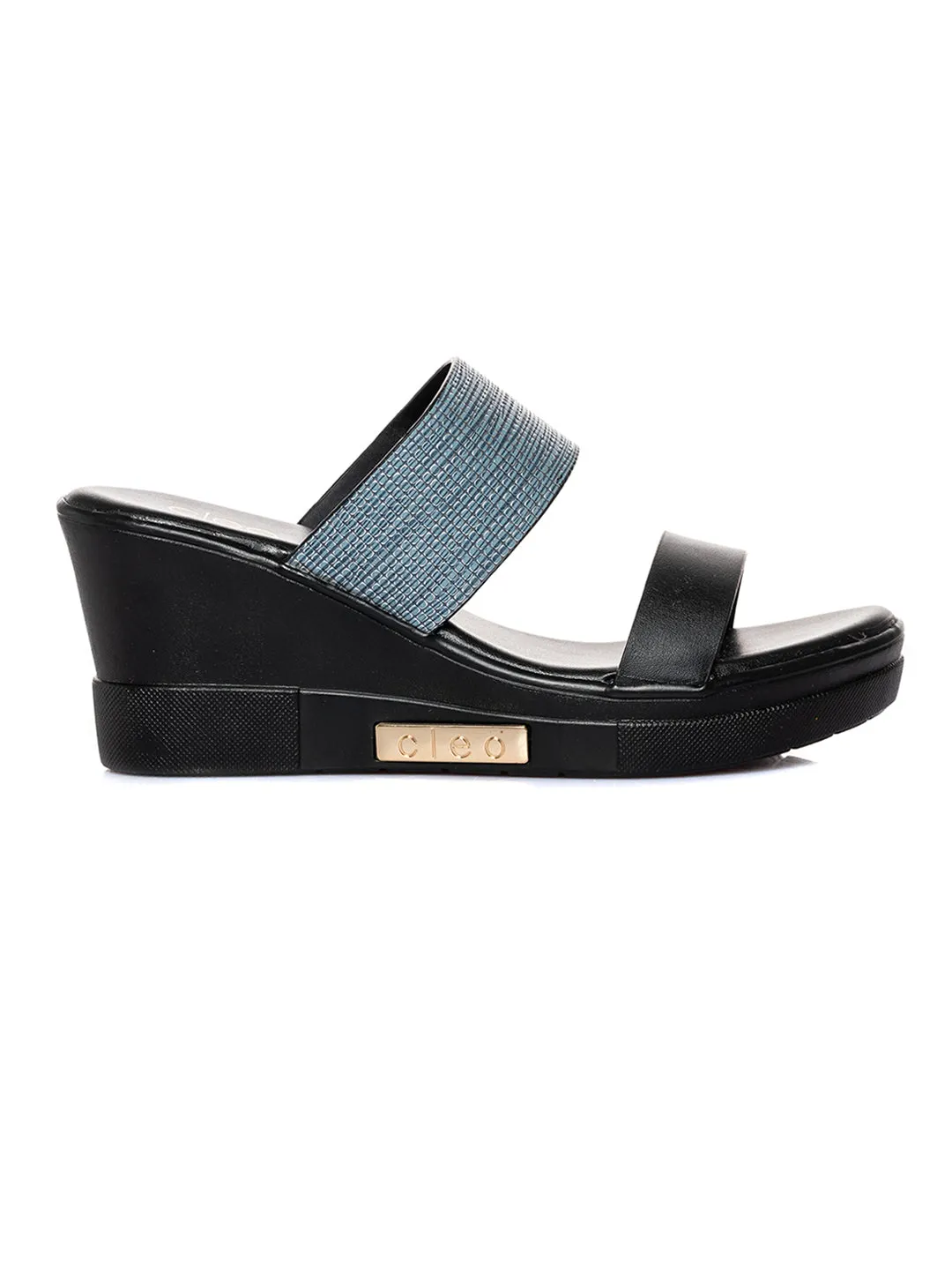 Khadim Cleo High Heel Wedge Mule Slip On Sandal for Women
